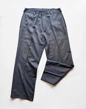 Mossimo Men's Gray Herringbone Wool Dress Pants Pleated Classic Fit 36